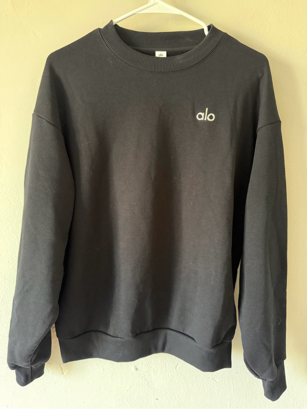ALO Yoga Accolade Black Crewneck Sweatshirt XS